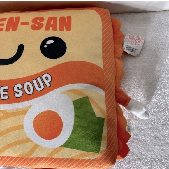 Fiesta Plush Orange Ramen San Noodle Soup Plush Stuffy Pillow - Picture 16 of 16